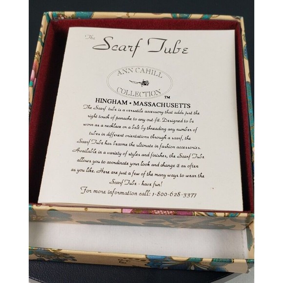 Ann Cahil Collection Scarf Tube With Original Box & Card w/Designs Card Info - Picture 10 of 10
